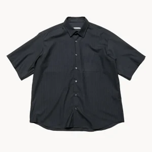 UNIFORM EXPERIMENT Strech Wool Relax-Fit Shirt – Black Stripe
