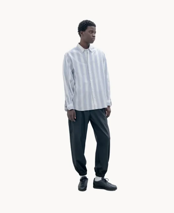 UNIFORM EXPERIMENT Strech Wool Side Pocket Jogger Pants – Black Stripe