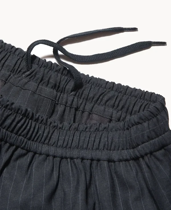 UNIFORM EXPERIMENT Strech Wool Side Pocket Jogger Pants – Black Stripe