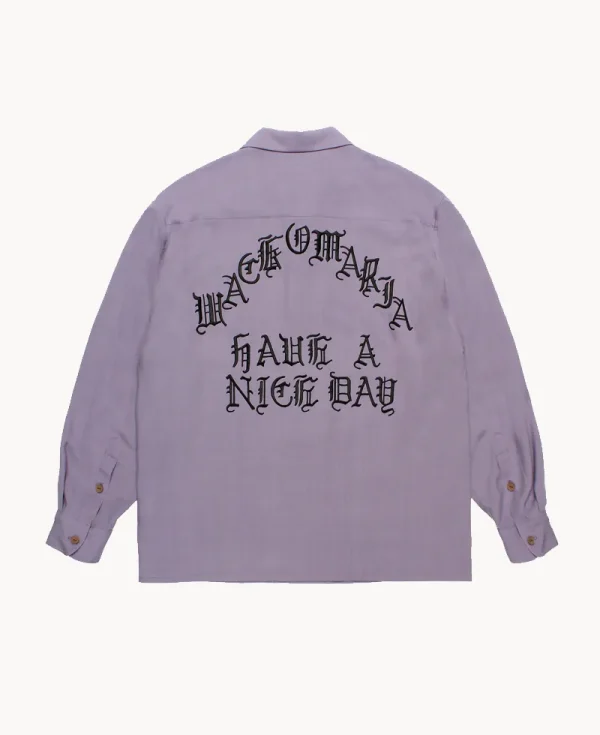 WACKO MARIA Have a Nice 50’s LS Shirt – Purple