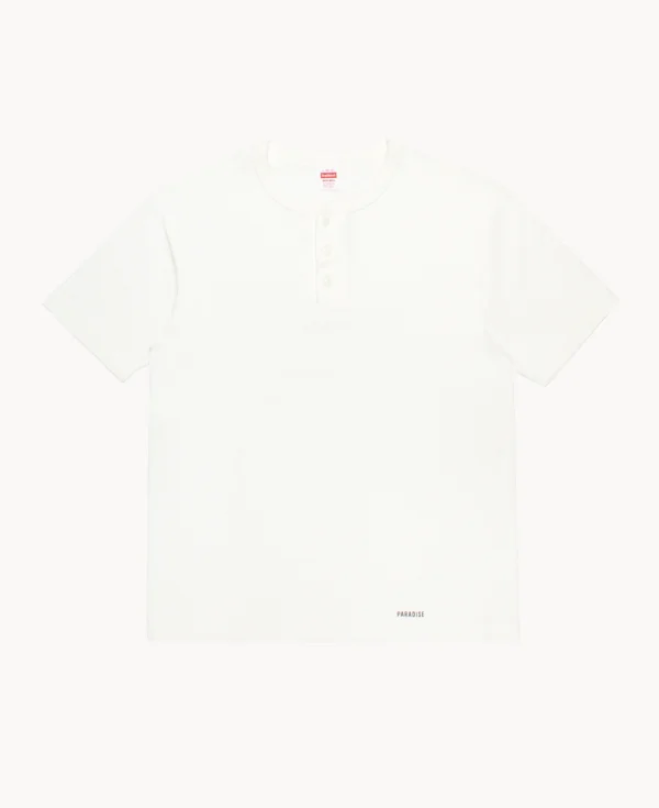 WACKO MARIA Healthknit Henry Neck Tee – White