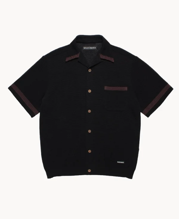 WACKO MARIA Mesh Knit Shirt – Black
