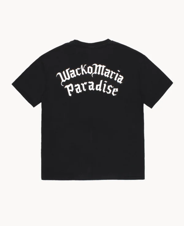 WACKO MARIA Printed Hem Heavy Weight Tee – Black
