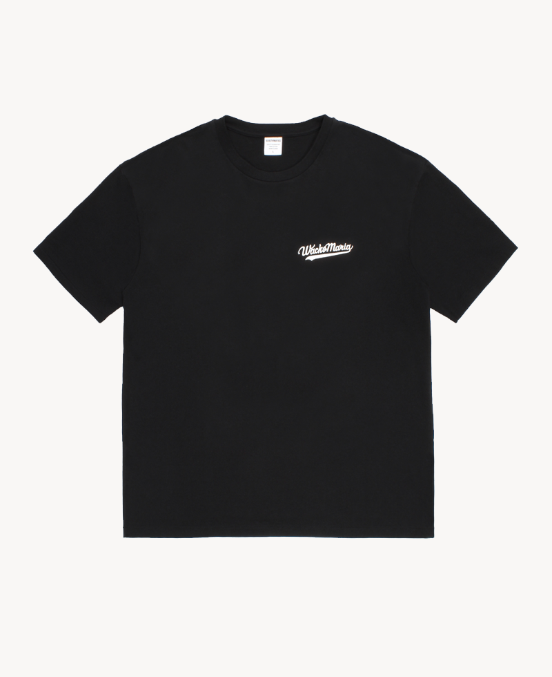 WACKO MARIA Printed Logo Heavy Weight Tee – Black WACKO MARIA Printed Logo Heavy Weight Tee – Black