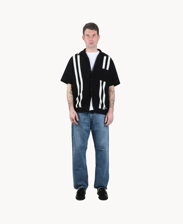 WACKO MARIA Striped Knit Shirt – Black