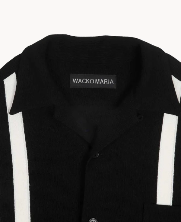 WACKO MARIA Striped Knit Shirt – Black