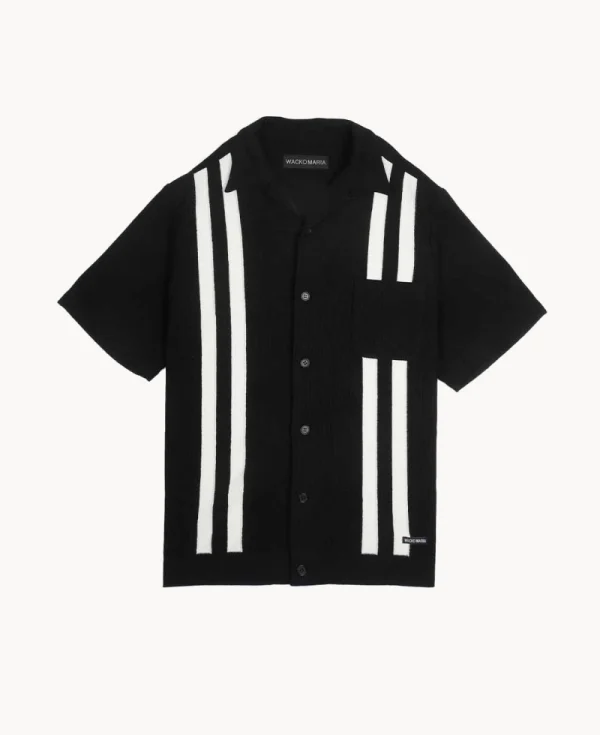 WACKO MARIA Striped Knit Shirt – Black