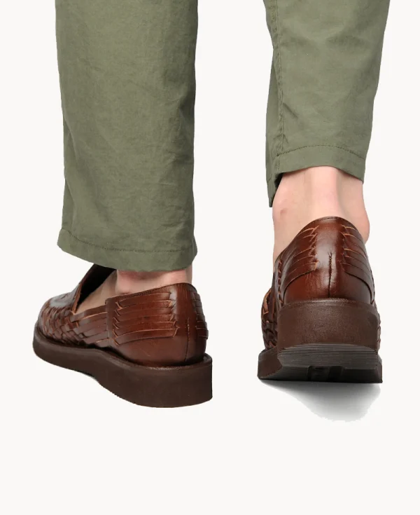 YUKETEN Alejandro Huarache with Vibram Sole – Brown