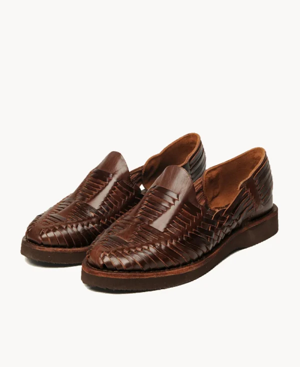 YUKETEN Alejandro Huarache with Vibram Sole – Brown