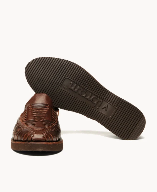 YUKETEN Alejandro Huarache with Vibram Sole – Brown