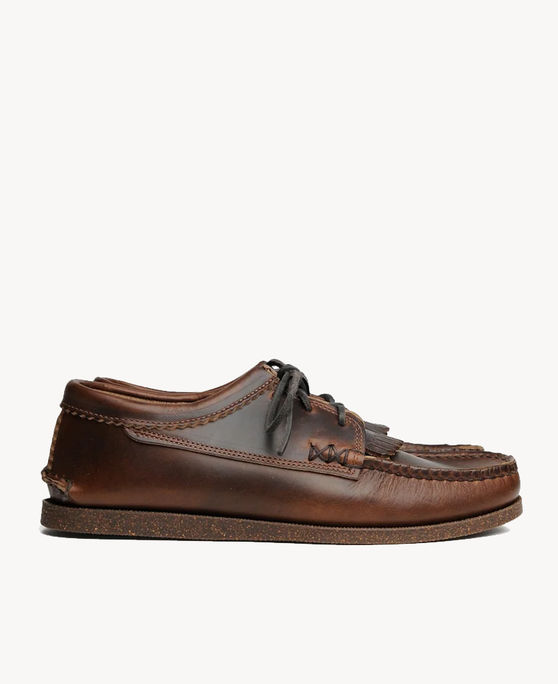 YUKETEN Blucher Kiltie with Camp Sole – Brown Brown YUKETEN Blucher Kiltie with Camp Sole – Brown Brown